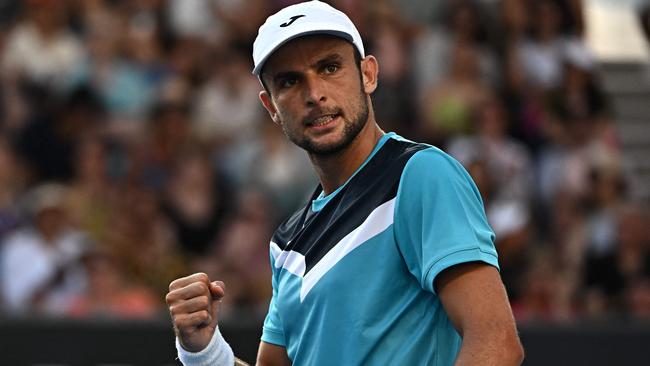 Aleksandar Vukic has sent his clash to a deciding set. (Photo by Lillian SUWANRUMPHA / AFP)