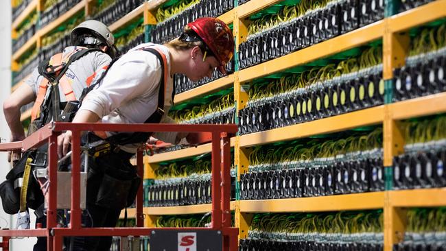A bitcoin mining company in Canada. Pic: AFP