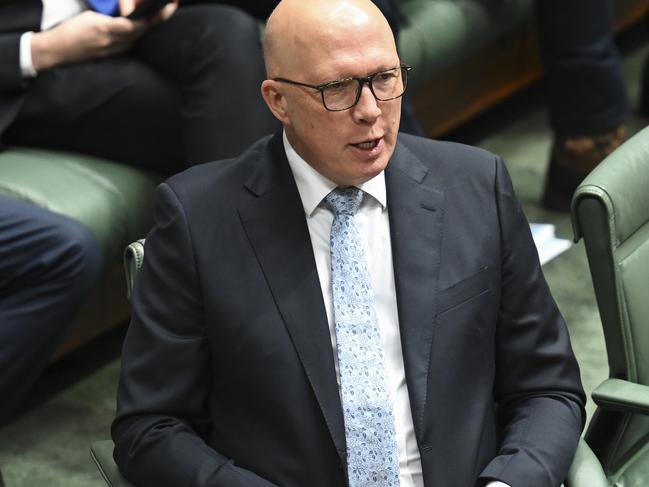 Opposition leader Peter Dutton’s reference for Paul Fletcher appeared online. Picture: NewsWire / Martin Ollman