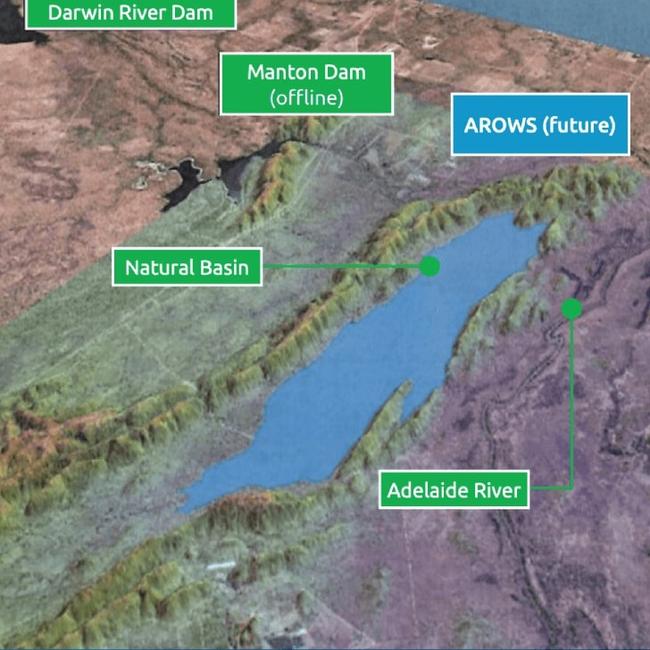 The Adelaide River Off-stream Water Storage (AROWS). Picture: Infrastructure NT.