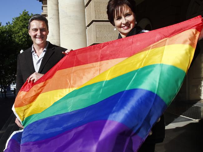 Rodney Croome, left.