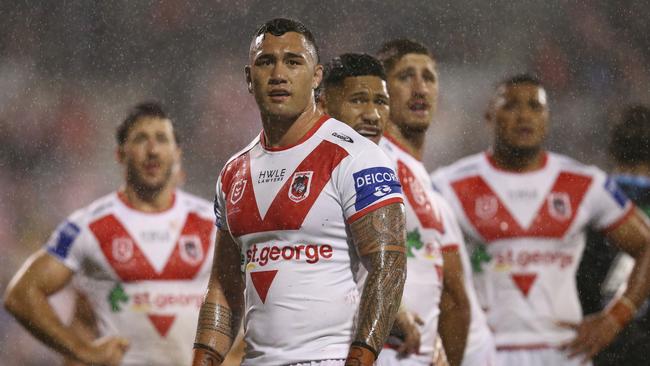 Jaydn Su’A returns for the Dragons. Picture: Jason McCawley/Getty Images