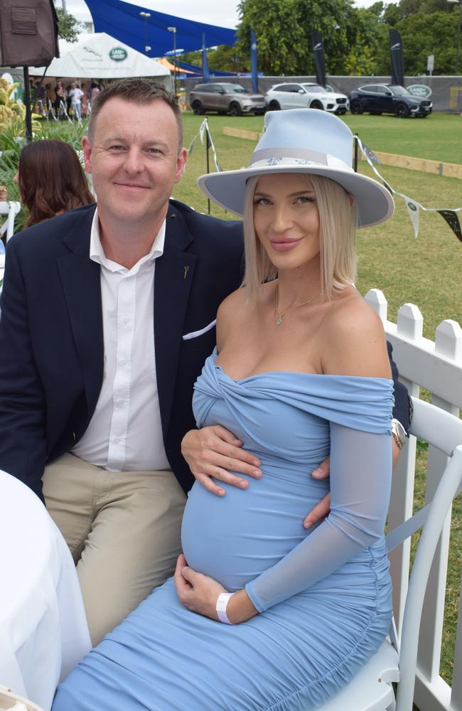 Cameron and Kassy at the Rockhampton Jaguar Land Rover Pop-Up Polo on June 3, 2023. Picture: Aden Stokes