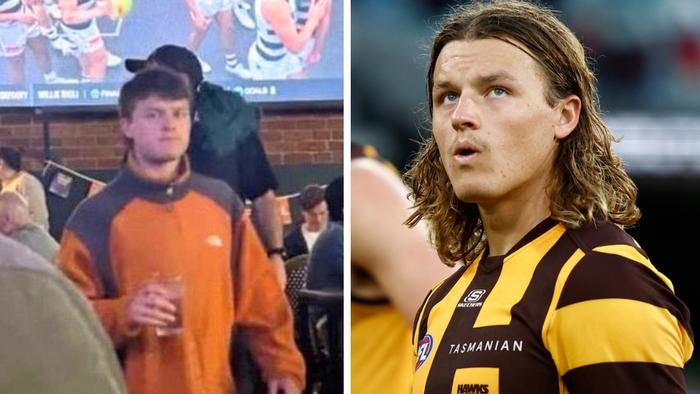 Fox Footy pundits don’t have a problem with Hawks young gun Jack Ginnivan’s night out at the pub before Friday night’s elimination final, but have noted it “looks poor.” 