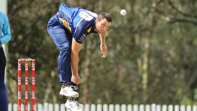 Caleb Ziebell bowling for the Dolphins. Picture Lachie Millard