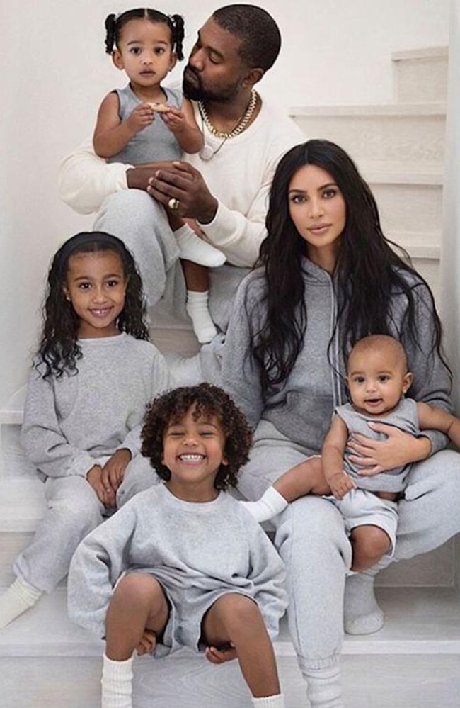 The couple split in 2021 and now co-parent their four children. Picture: Kim Kardashian/Instagram