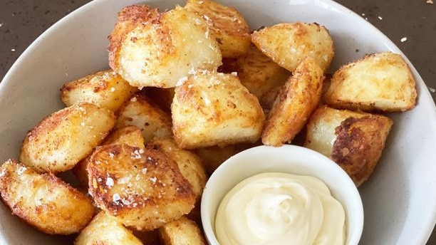 Roast potatoes go well with this mayo mix.