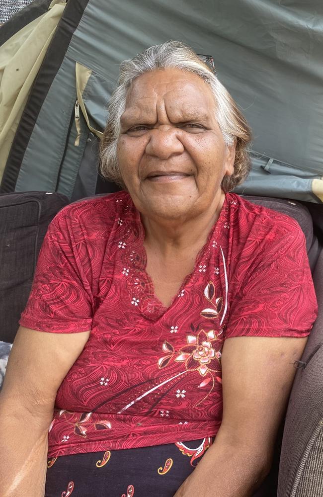 Christine Davis, an Arrernte woman who lives at Ilpeye Ilpeye town camp, is urging Prime Minister Anthony Albanese to reinstate alcohol bans in Alice Springs and Central Australia. Picture: Matt Cunningham