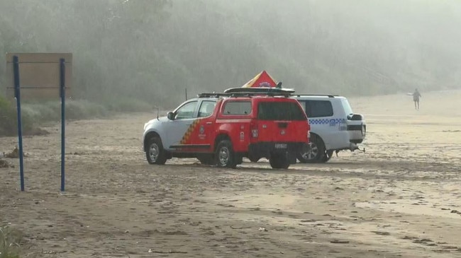 Frantic attempts were made by all involved to save the man at Woolgoolga Beach. Picture: Frank Woodward