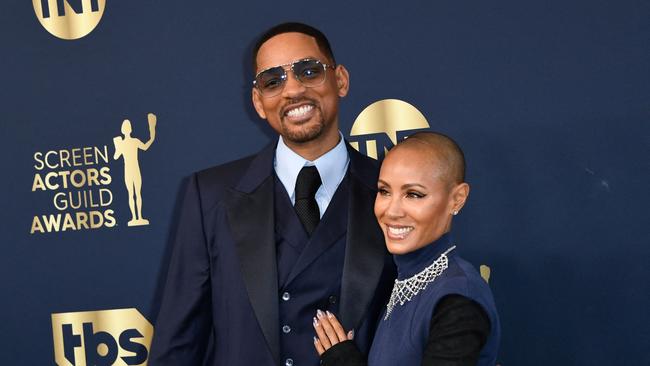 US actor Will Smith and his wife actress Jada Pinkett Smith. (Photo by Patrick T. FALLON / AFP)