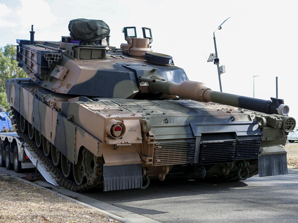 An M1A2 Abrams Tank arrives at Lavarack Barracks, Townsville on 14 November 2024. *** Local Caption PHOTO: CPL Guy Sadler