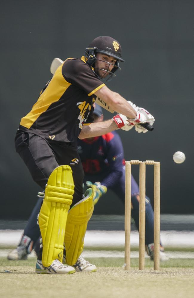 Marcus Berryman hits out for Monash Tigers. Picture: Valeriu Campan