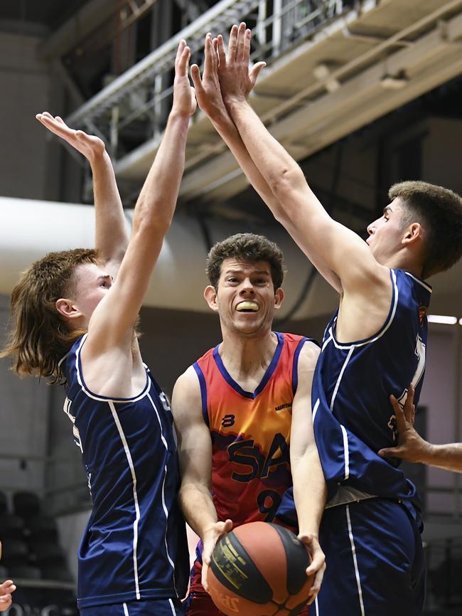 South Australia's Harrison Mallard during the Ivor Burge men's National Championships. Picture: Mark Avellino