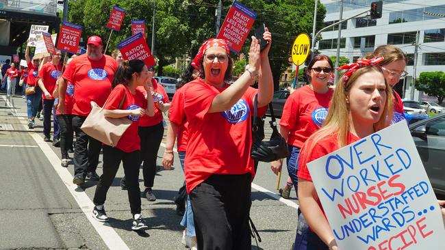 Nurses say it’s about more than money. Picture: NewsWire / Luis Enrique Ascui