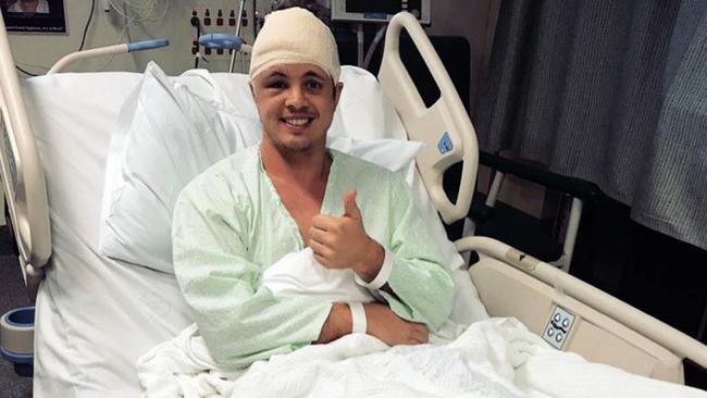 Johnny Ruffo took to Instagram after his surgery, saying he was “hoping for a positive result”.