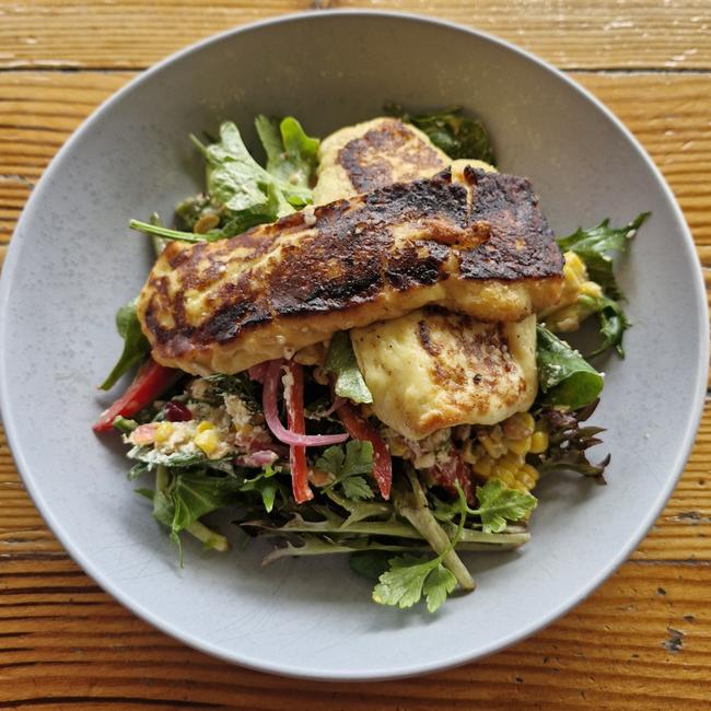 Ginger Brown’s fresh and wholesome haloumi salad. Picture: Supplied