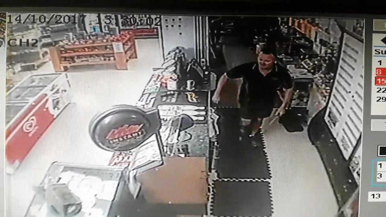 ‘Get F***ed’: store owner chases robber with pool cue | The Courier Mail