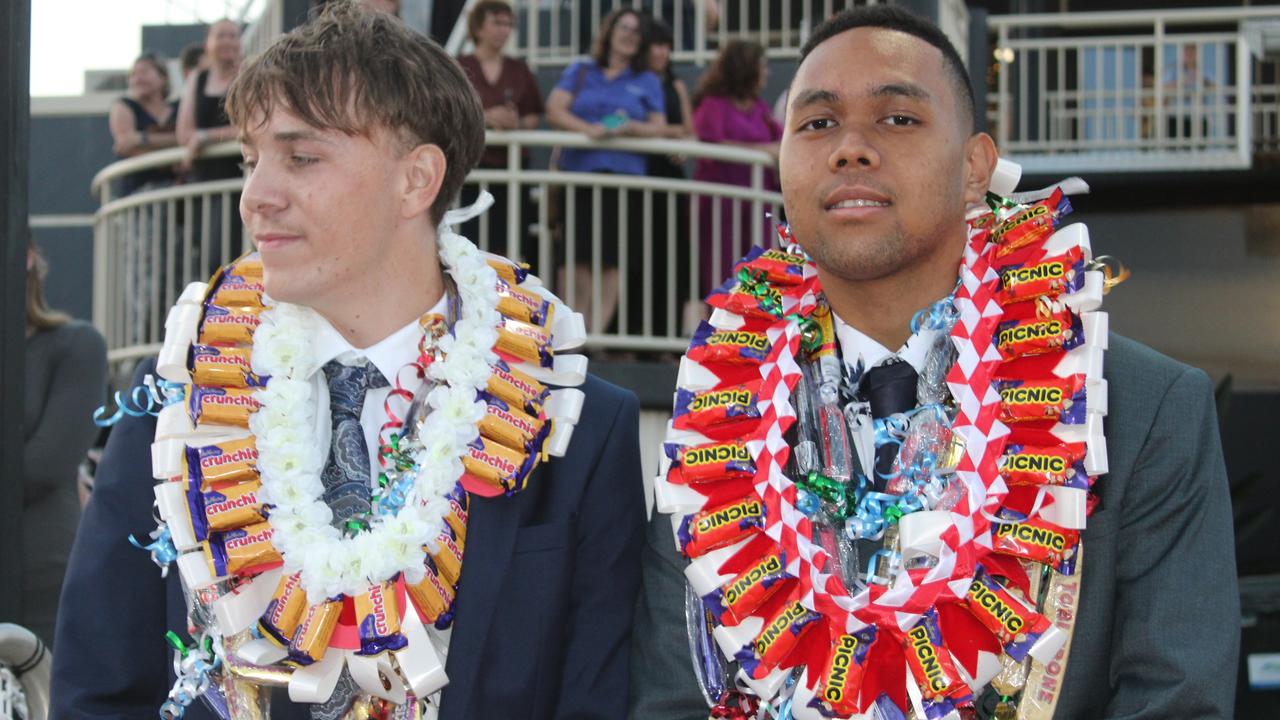 Ned Woodbury and Mohi Mahina at the 2023 Bundaberg North State High School Prom.