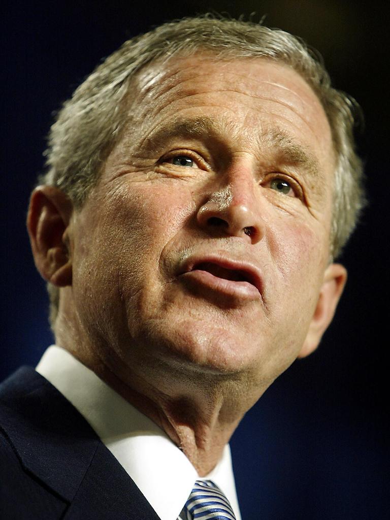 Former US President George W. Bush was neck and neck in the home stretch of the 2004 election. Picture: AFP