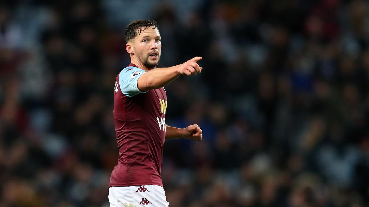 That’s not how to use your head! Danny Drinkwater clashed with an Aston Villa teammate in training.