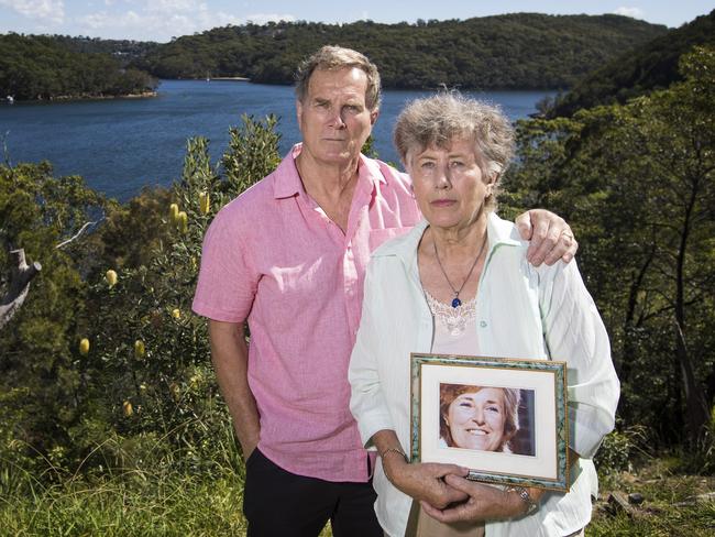 TEACHERS-PET  14/04/2018: (L-R) Greg Simms and Pat Jenkins the brother and sister of Lyn Dawson. Pics to go with upcoming Hedley Thomas podcast on the disappearance of Lyn (formerly Lyn Simms) in 1982. Her husband at the time was Chris Dawson, a former Rugby League player. Hollie Adams/The Australian