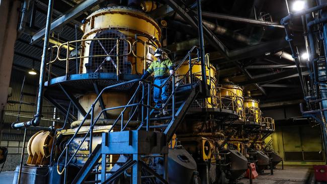 The pulverising mill inside the Liddell Power Station. Picture: Getty Images