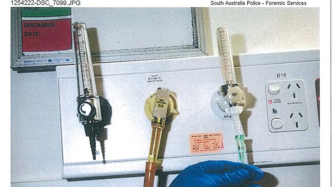 The Queen Elizabeth Hospital room of Stephen Herczeg. SOURCE: SA Police via the Coroners Court