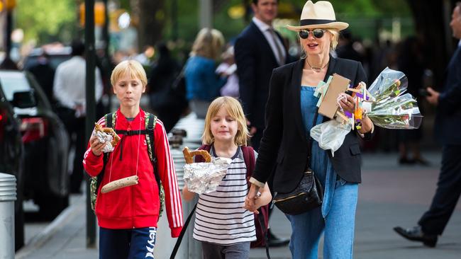 Watts, pictured with her kids, will be a McHappy Day ambassador this weekend and understands what parents go through with their children. Picture: Alessio Botticelli/GC Images