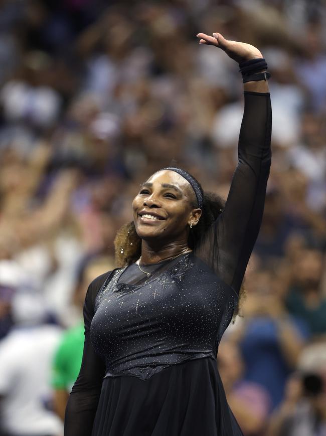 Serena Williams after the win. Picture: Matthew Stockman/Getty