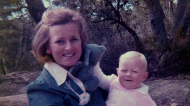 Lyn Dawson with daughter at her Bayview home in 1978. Picture: Supplied