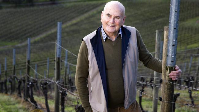 Wine writer and judge James Halliday at his winery, Coldstream Hills. Picture: Sarah Matray