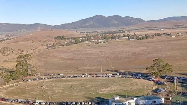The Benambra ground attracted a big crowd for possibly the last match played at the high country venue. Picture: Supplied