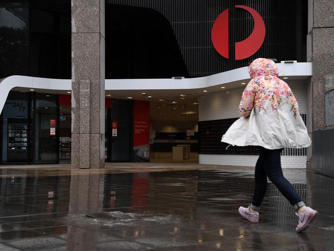 Signage at an Australia Post outlet in Sydney, Wednesday, June 10, 2020. A proposed shake-up of Australia Post deliveries will be opposed by Labor over fears the changes will cost jobs, cut wages and scale back services. (AAP Image/Joel Carrett) NO ARCHIVING