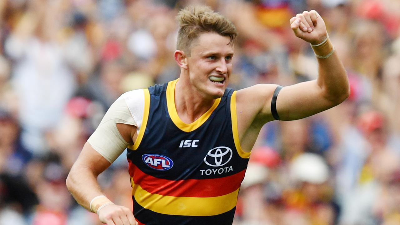 Matt Crouch says he thoroughly enjoyed playing after breaking back into Adelaide’s side, and was keen to stick with the Crows despite being overlooked for months. Picture: David Mariusz / AAP