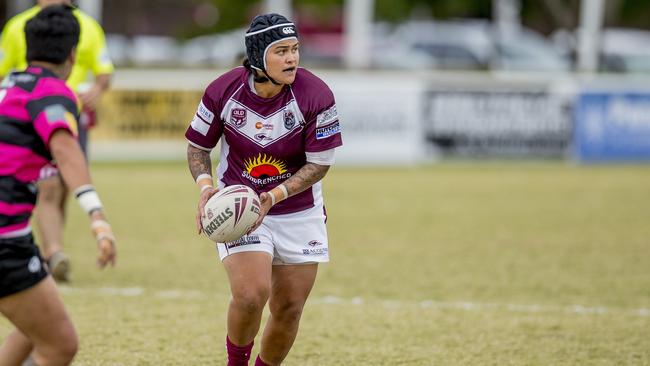 Rona Peters in action for Burleigh against Wests last year. Picture: Jerad Williams