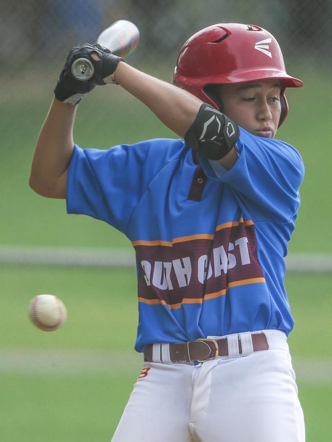 South Coast V Sunshine Coast in the 12-14 years QLD School Sport Baseball Championships. Picture:Glenn Campbell
