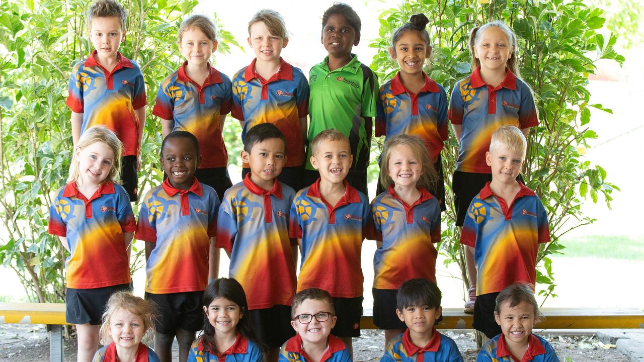 ROSEBERY PRIMARY SCHOOL Transition Moir/Pemberton FRONT ROW (L-R): Charlotte Chesworth, Kyla Conroy, Dusty Clarke, Travis Czian Lluch, Lyanna James. MIDDLE ROW (L-R): Chloe Smith, Takunda Nesvinga, Alexus Ugdoracion, Hudson McKinstray, Blake Civitarese, Stanley Lowe. BACK ROW (L-R): Logan Brotherton, Summer Hayes, Layla Leech, Eileen Ngarri, Sahibjot Singh, Mia Mansfield. Absent: Kassidy Smith, Penelope Morgado, Elijah Hicks, Heyan Naidu. Picture: Natasha Nicholls