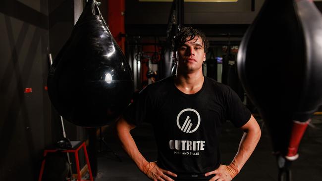 Daily Telegraph. 27, November, 2024. Sydney boxer Brock Jarvis, at Bodypunch Gym, at Lakemba, today. Picture: Justin Lloyd.