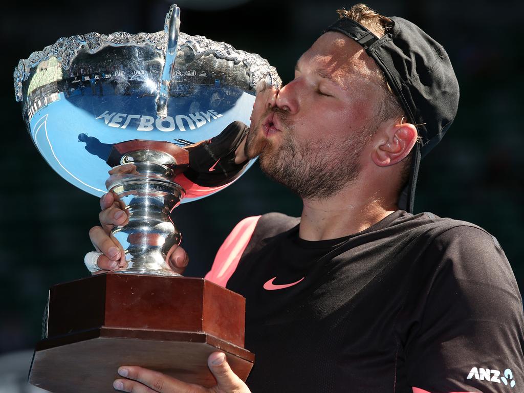 Aussie champ: Dylan Alcott won his foruth consecutive trophy. Pic: Michael Klein