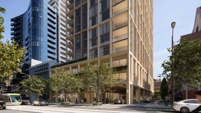 Melbourne High School was set to manage part of a proposed high-rise tower at 627 Chapel St in South Yarra. Picture: Extract from planning documents.