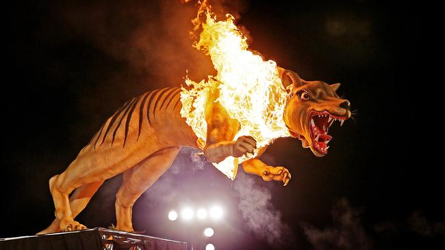 Dark Mofo, The Burning Ogoh Ogoh at Dark Park. Picture: SAM ROSEWARNE.