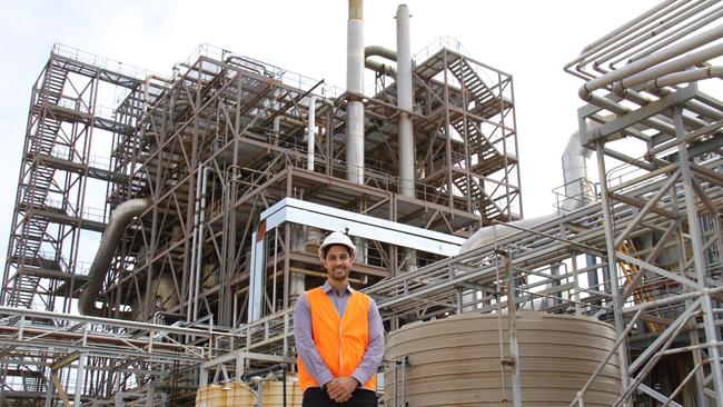 Southern Oil Chief Operations Officer Dan Czubala at the companies Yarwun oil recycling plant. Picture: Rodney Stevens