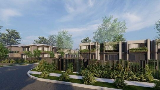 An artist's impression of a proposed 53-home subdivision on Macpherson St, Warriewood. Picture: PDB Architects