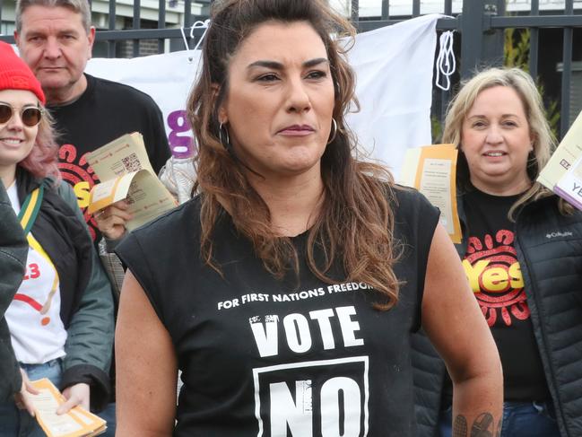 MELBOURNE, AUSTRALIA - NewsWire Photos, OCTOBER 14, 2023. Senator Lidia Thorpe votes in the Voice referendum in Reservoir, Victoria. VOICEREF23 .Picture: NCA NewsWire / David Crosling