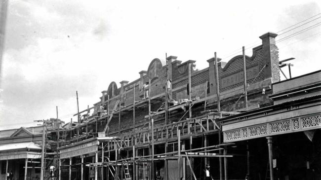 Cullinanes gets repairs after it was damaged by fire in December 1937.