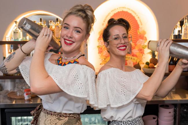 Annaleise Gilsepe and Anna Linnet. The Pulse for EL RANCHERO Launch at West Burleigh Heads, April 7 2023. Picture: Steven Grevis