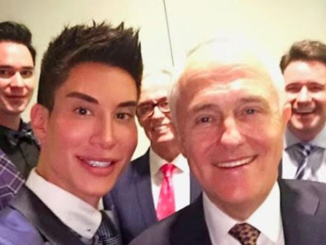 Justin Jedlica’s selfie with the PM. Picture: Instagram