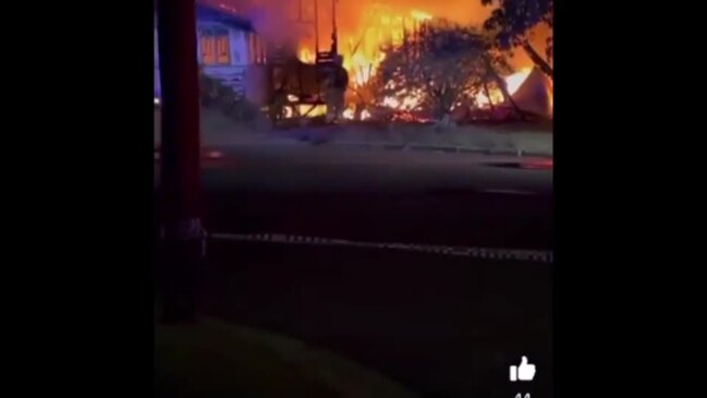 Urangan blaze captured on video