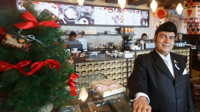 Roy Mustaca outside the Max Brenner store in Manly Wharf. Picture: (APP Pic/ Tim Pascoe)