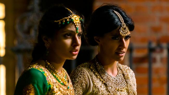 Priya Kansara stars as Ria Khan and Ritu Arya as her sister Lena in Nida Manzoor’s new film, Polite Society. Picture: Saima Khalid/2023 Focus Features